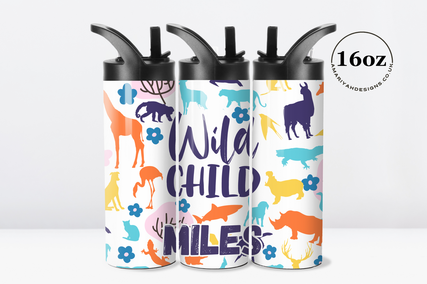 Butterflies - 16oz Kids Water Bottle