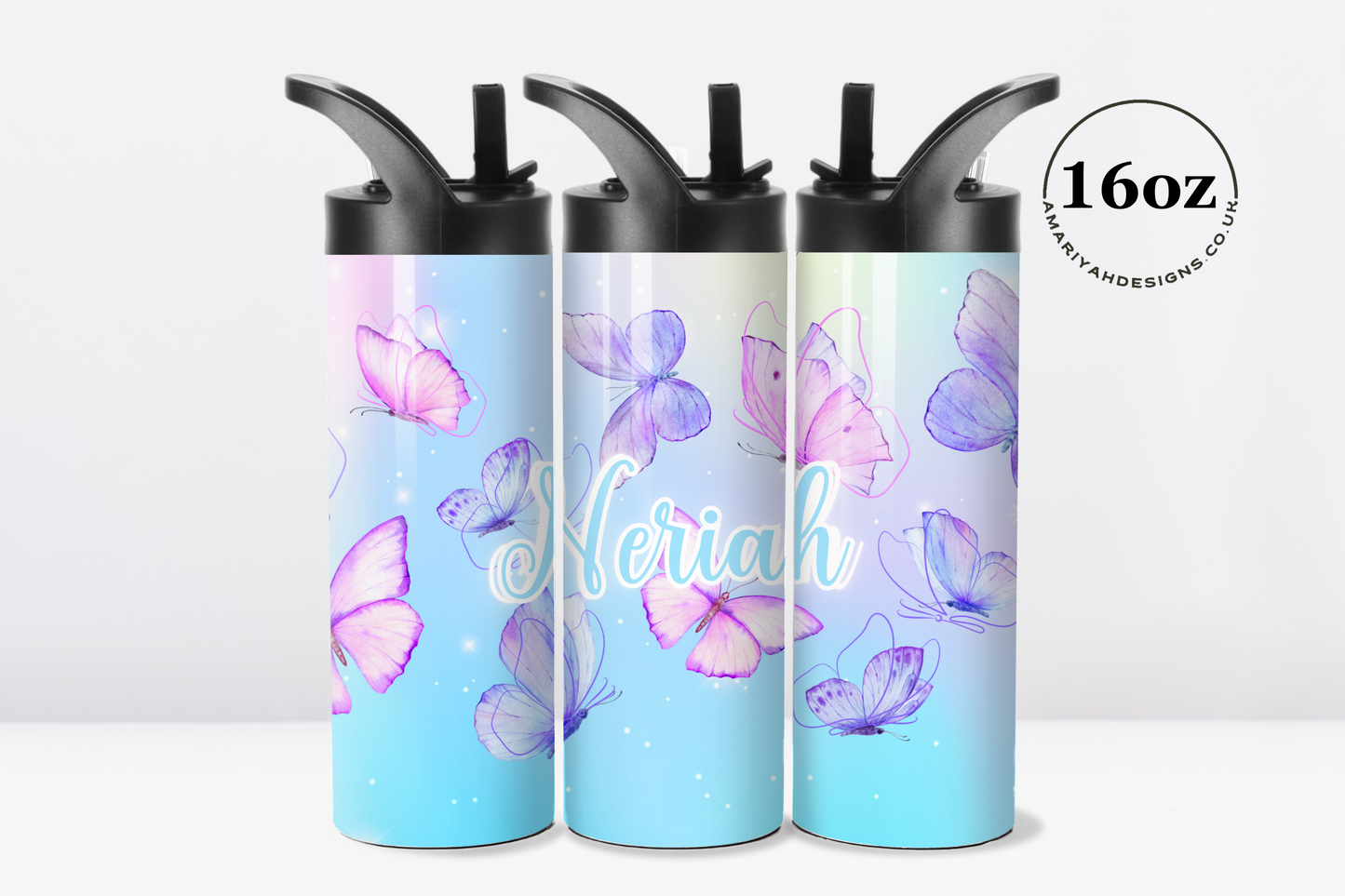 Butterflies - 16oz Kids Water Bottle