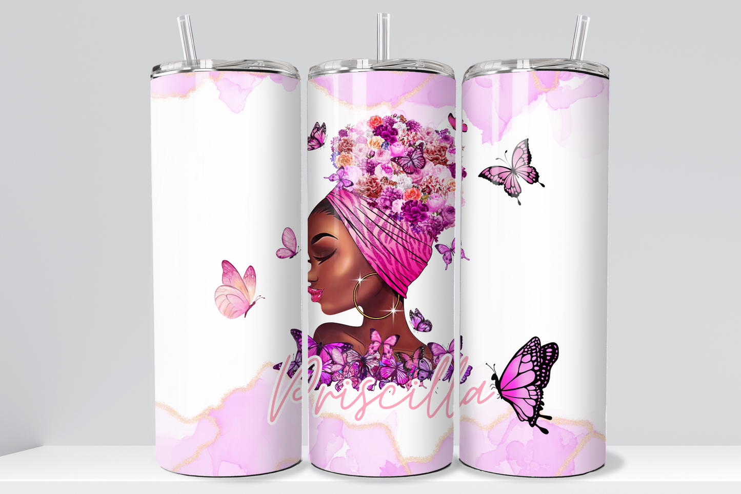 Black Queen Custom Tumbler (various colours) - 20oz Stainless Steel