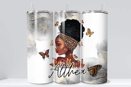 Black Queen Custom Tumbler (various colours) - 20oz Stainless Steel