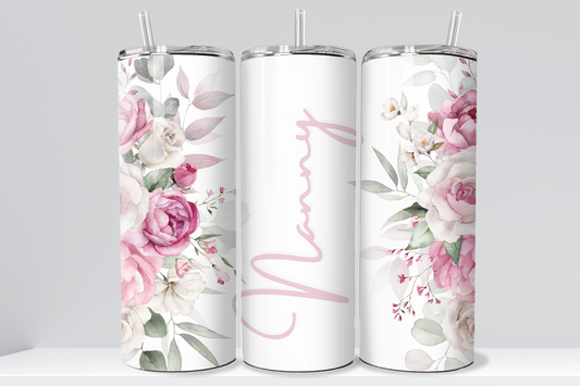 Personalised Floral Tumbler